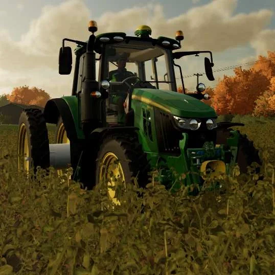 John Deere 6120m with double air at rows distance v1.0 FS22 FS22 Mod Free Download