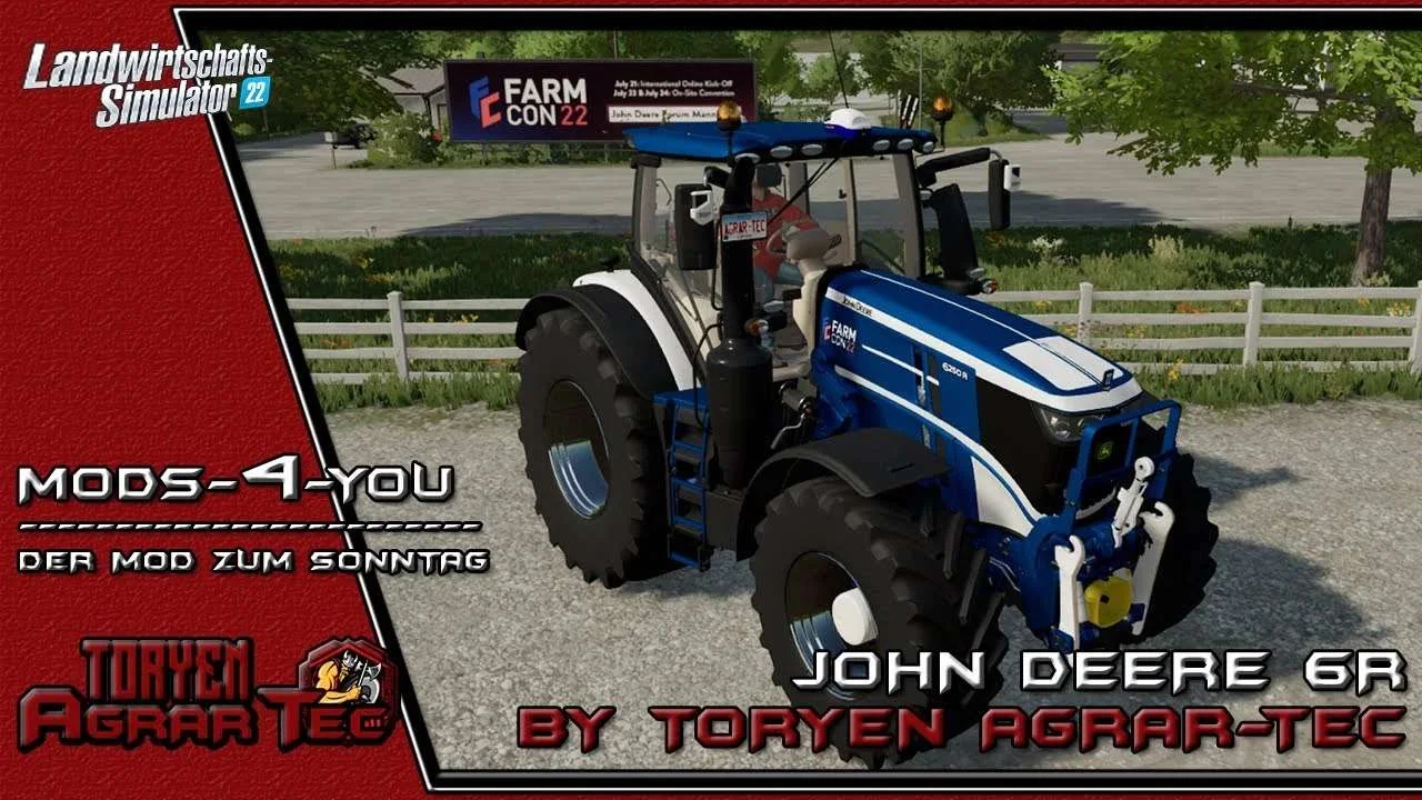 John Deere 6R Farmcon Edition v1.0 FS22 FS22 Mod Free Download