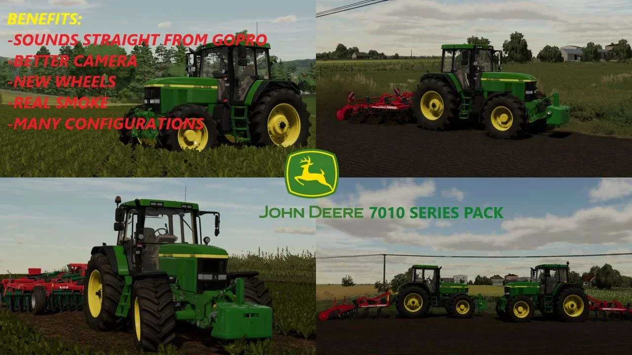John Deere 7010 Series v1.1 FS22 FS22 Mod Free Download