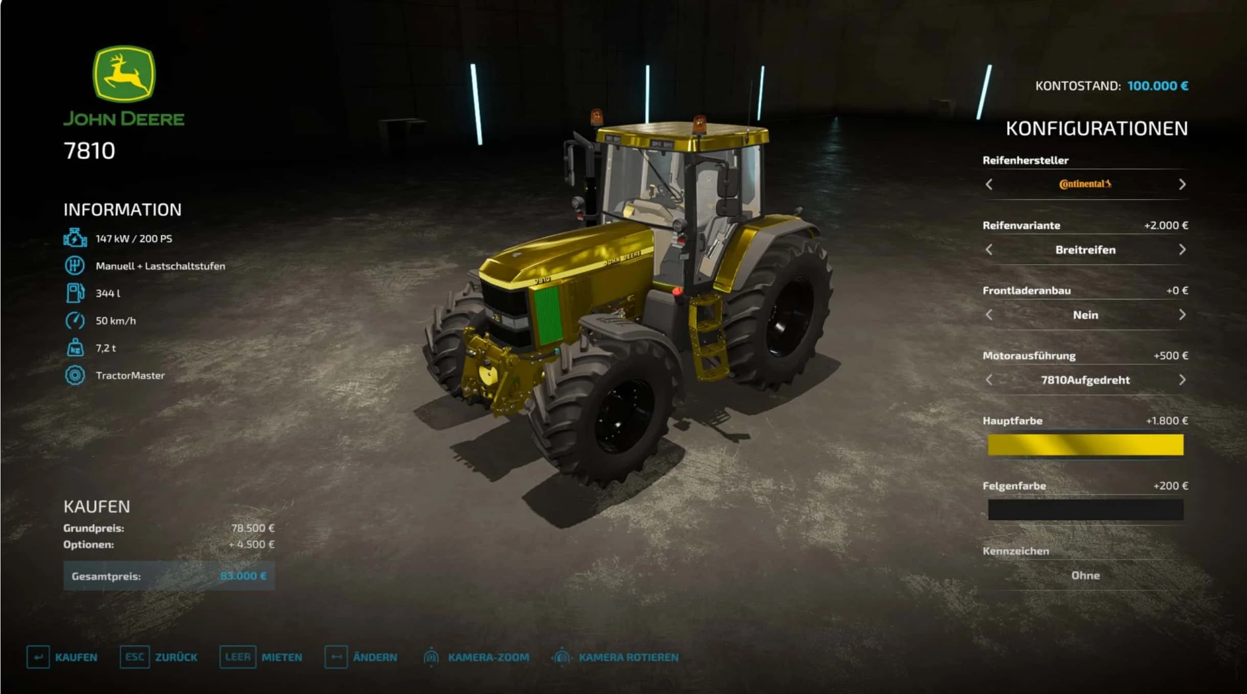 John Deere 7810 v1.0.0.1 FS22 FS22 Mod Free Download