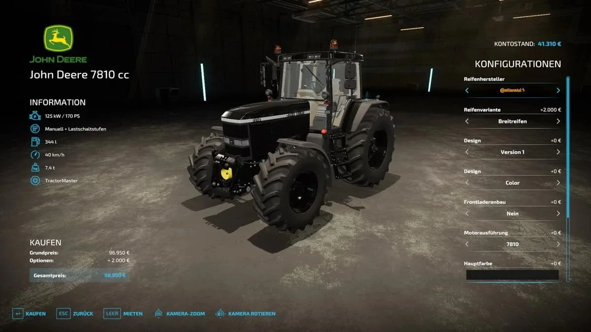 John Deere 7810 v1.1 FS22 FS22 Mod Free Download