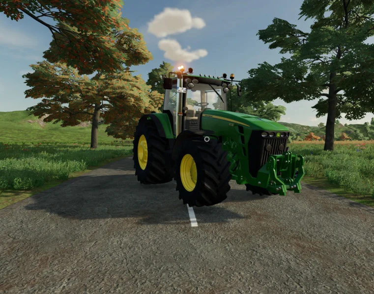 John Deere 8030R Rework with Swiss Posthonk V1.0 FS22 FS22 Mod Free Download