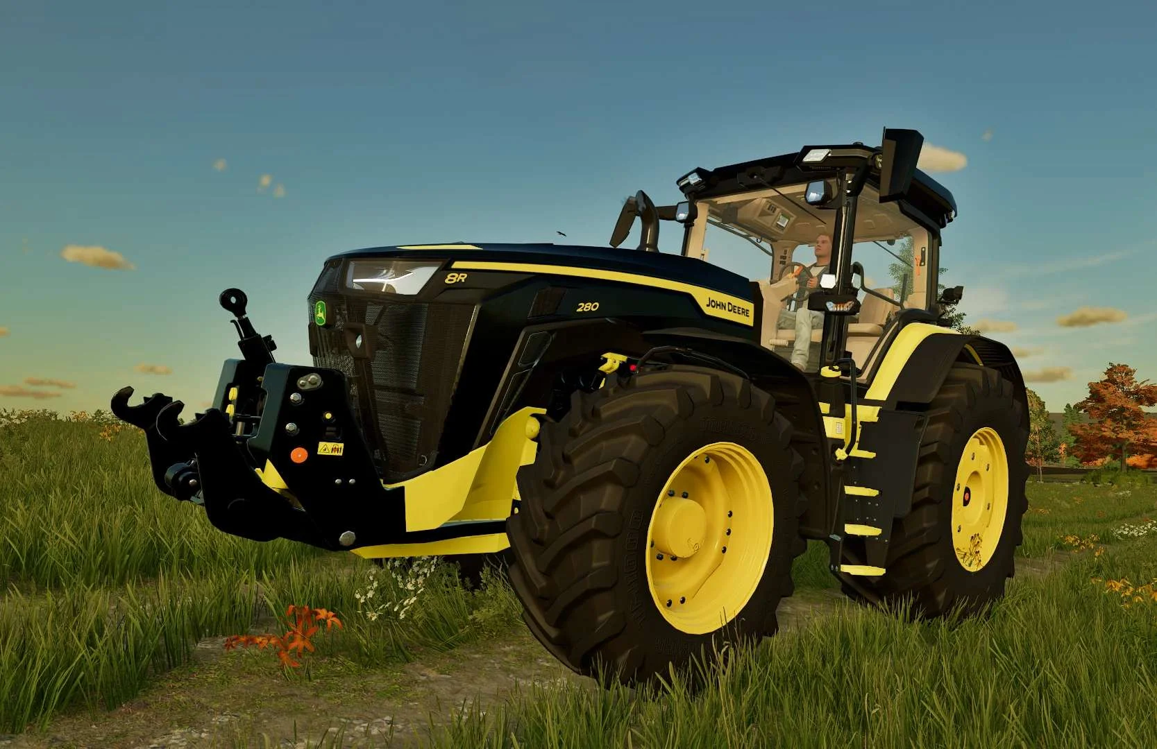 John Deere 8R BLACK & YELLOW VERSION / TOMMOD / FS22 v1.0 FS22 FS22 Mod Free Download