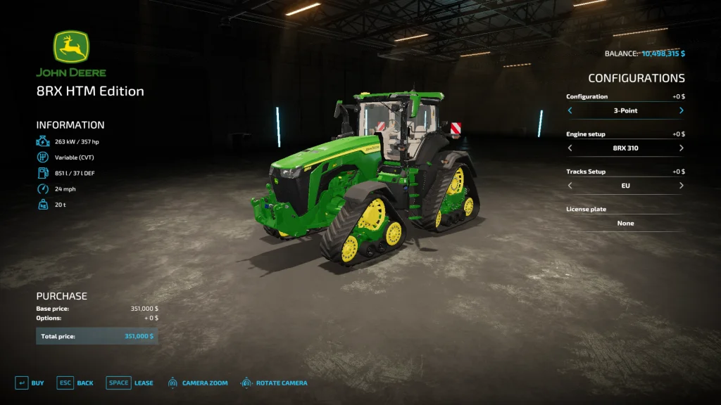 John Deere 8R Pack V1.0 FS22 FS22 Mod Free Download