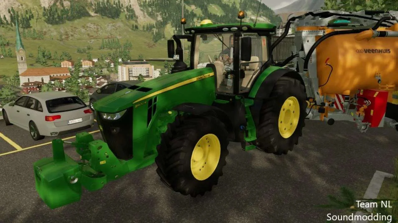John Deere 8R with complete soundoverhaul v1.4 FS22 FS22 Mod Free Download