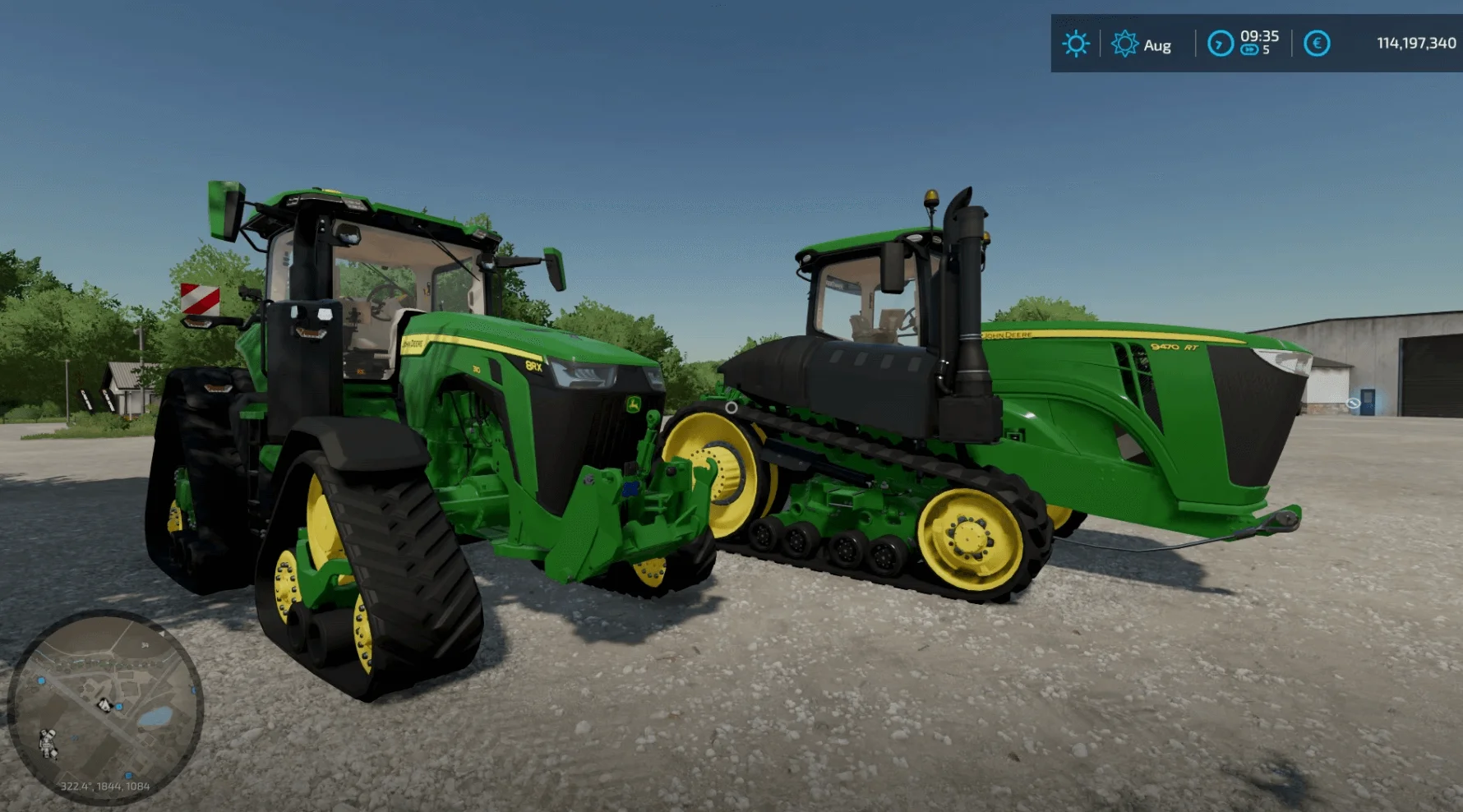 John Deere 8RX + 9RT US v1.0 FS22 FS22 Mod Free Download