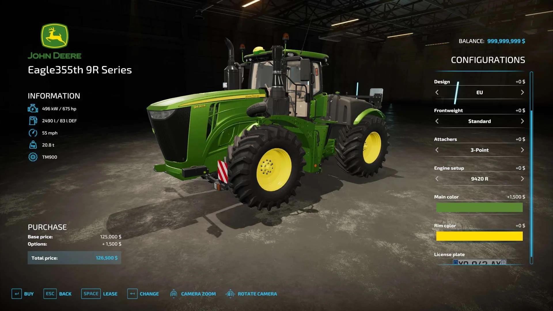 JOHN DEERE 9R Update V1.0 FS22 FS22 Mod Free Download
