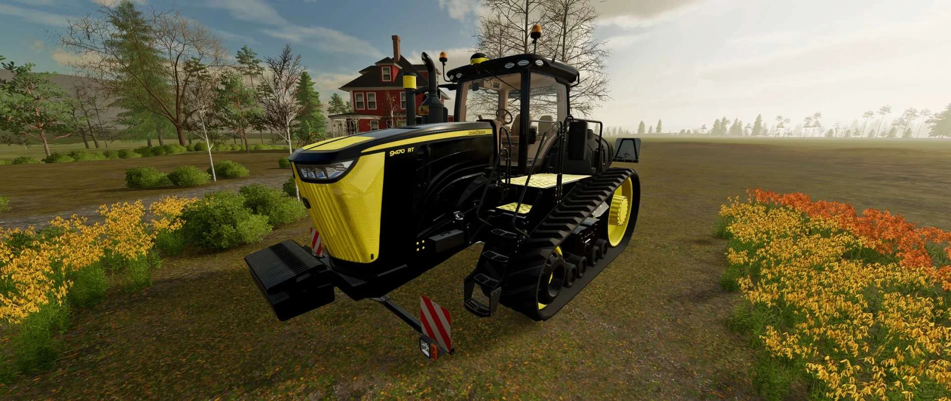 John Deere 9RT Black & Yellow v1.0 FS22 FS22 Mod Free Download