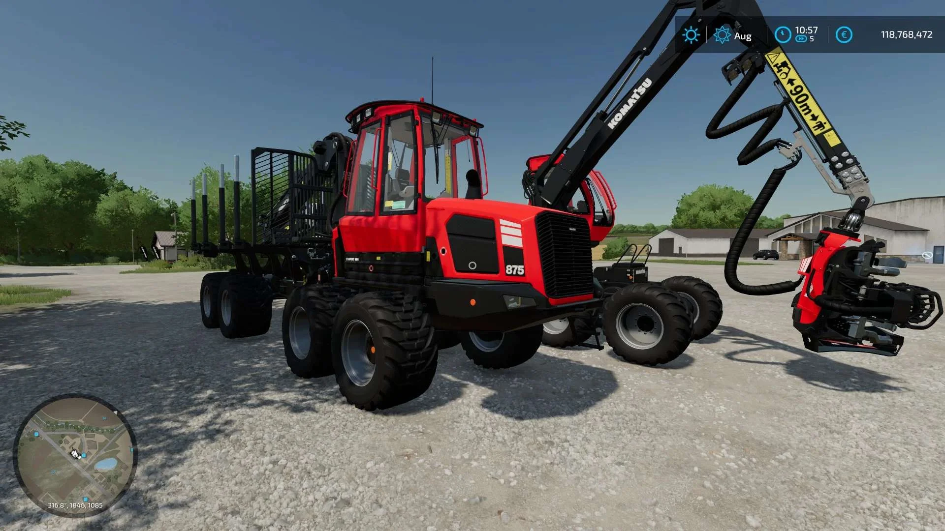 Komatsu 875 and XC931 v1.0 FS22 FS22 Mod Free Download