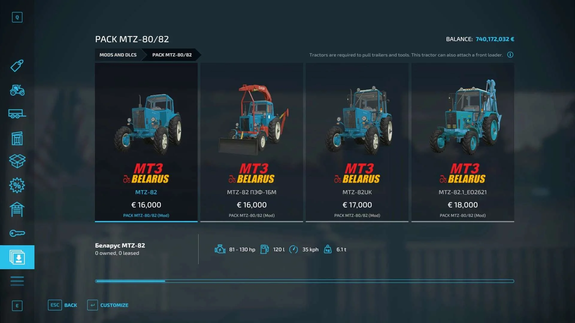 MTZ Pack v1.0 FS22 FS22 Mod Free Download