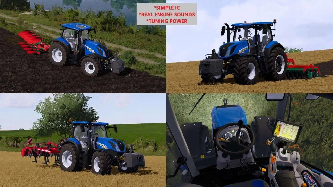 New Holland T6 TIER 4B v1.0.1 FS22 FS22 Mod Free Download