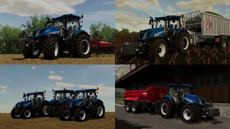 New Holland T6 TIER 4B v1.0 FS22 FS22 Mod Free Download