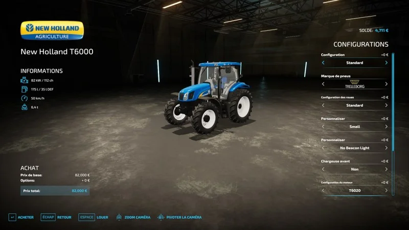 New Holland t6000 V1.0 FS22 FS22 Mod Free Download