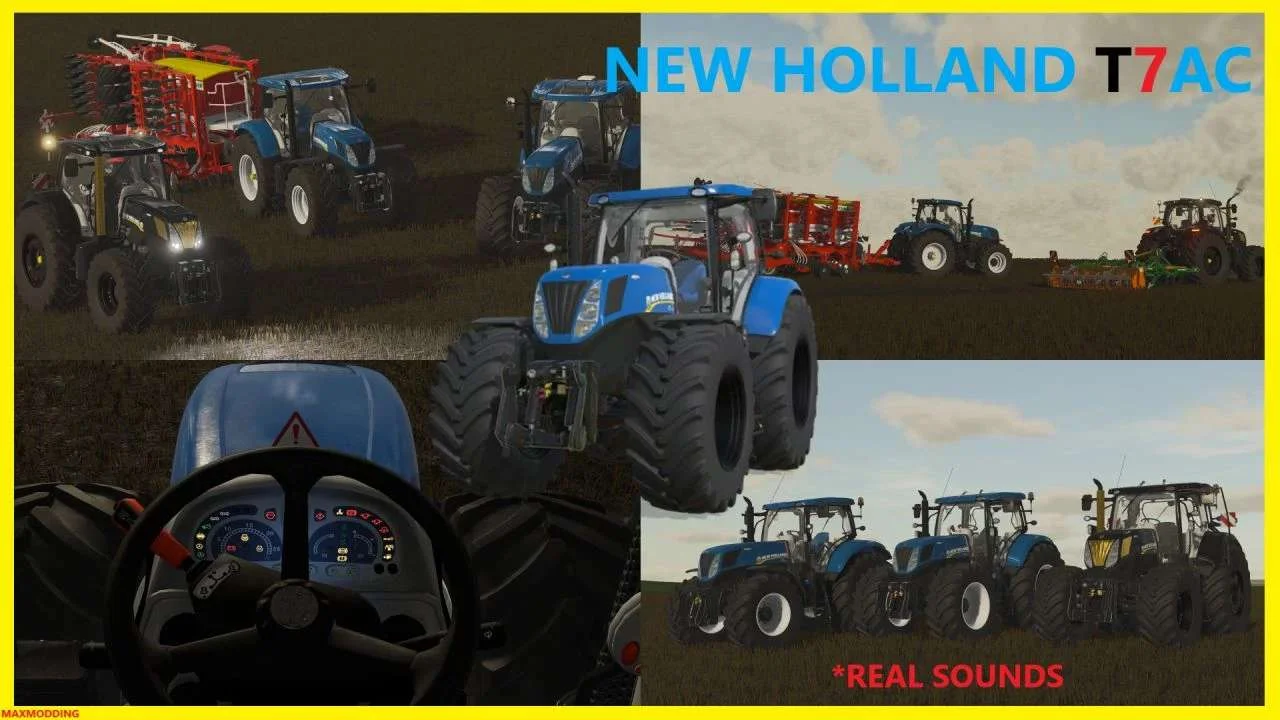 New Holland T7 AC Series v1.3 FS22 FS22 Mod Free Download