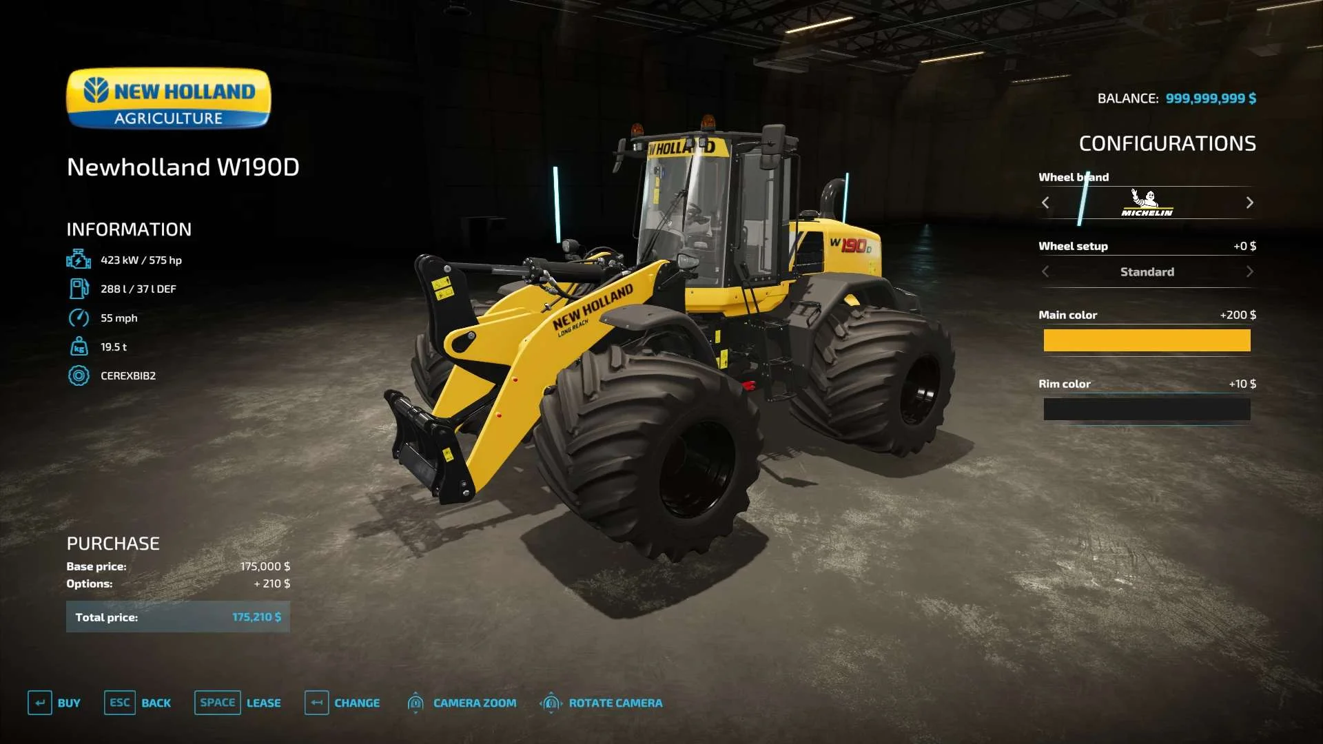 Newholland WheelLoader W190D VE V v1.0 FS22 FS22 Mod Free Download
