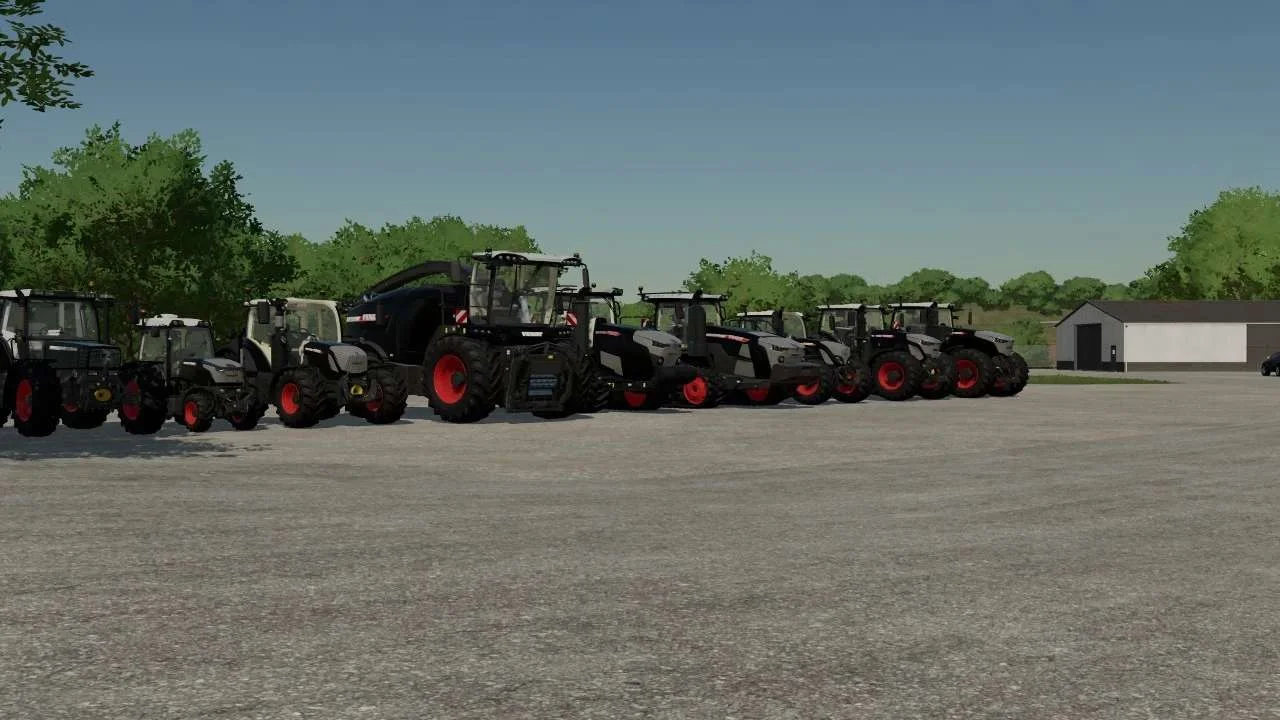 Pack Fendt Black v1.1 FS22 FS22 Mod Free Download