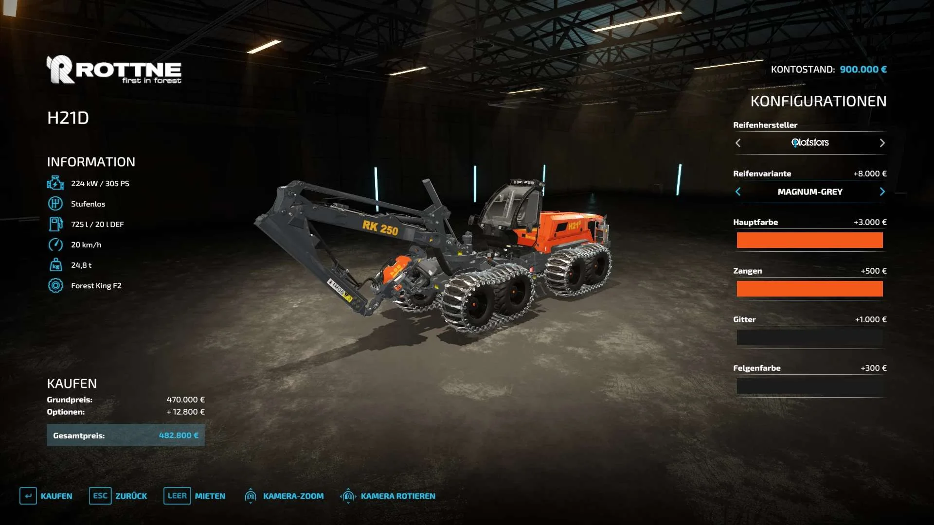 Rottne h21D v1.0.0.1 FS22 FS22 Mod Free Download