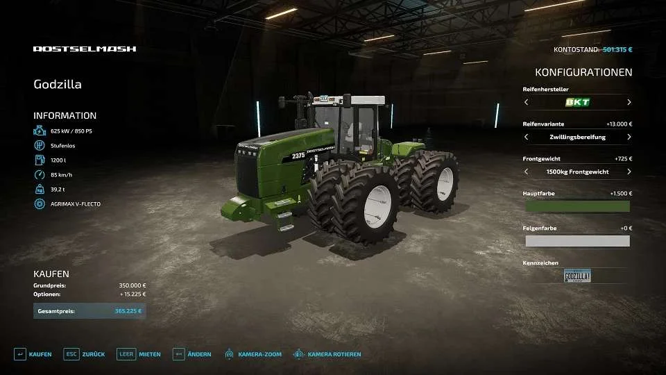 RSM2375 Godzilla v1.0 FS22 FS22 Mod Free Download