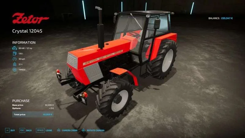 Zetor Crystal 12045 v1.0 FS22 FS22 Mod Free Download