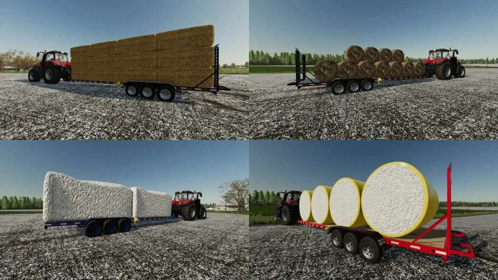 30′ Flatbed Autoloading Trailer Pack v1.0 FS22 FS22 Mod Free Download
