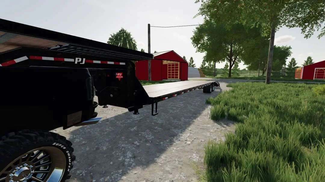 40 FT PJ Trailer With Platform v1.0 FS22 FS22 Mod Free Download