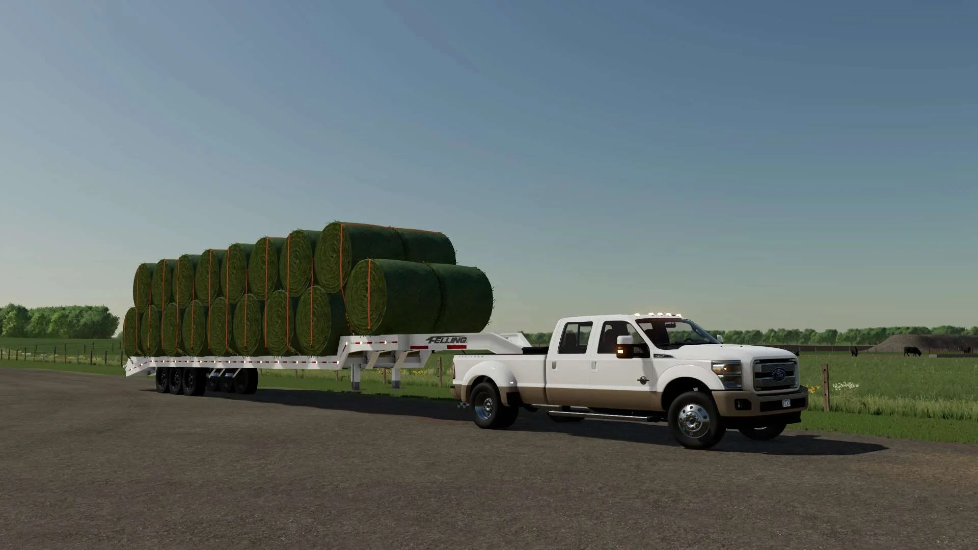 53FT Drop deck with felling neck v1.0 FS22 FS22 Mod Free Download