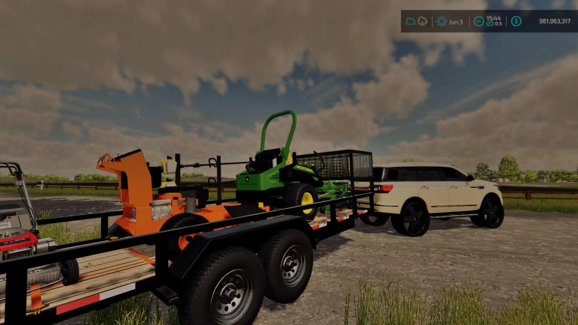 Big Tex 24ft Lawn Care Trailer v1.0 FS22 FS22 Mod Free Download