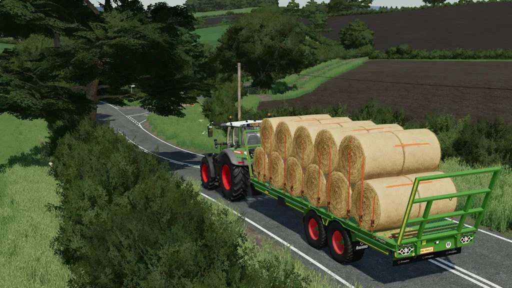 Broughan 28 Foot High Bed Trailer v1.0 FS22