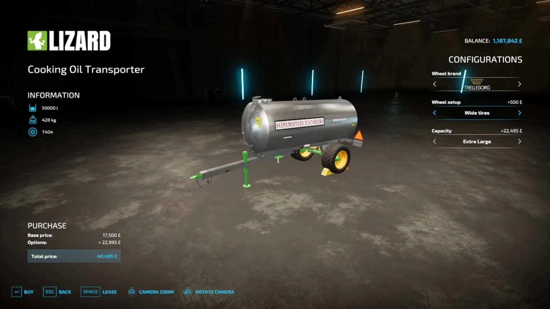Cooking Oil Transporter v5.3.11.16 FS22 FS22 Mod Free Download