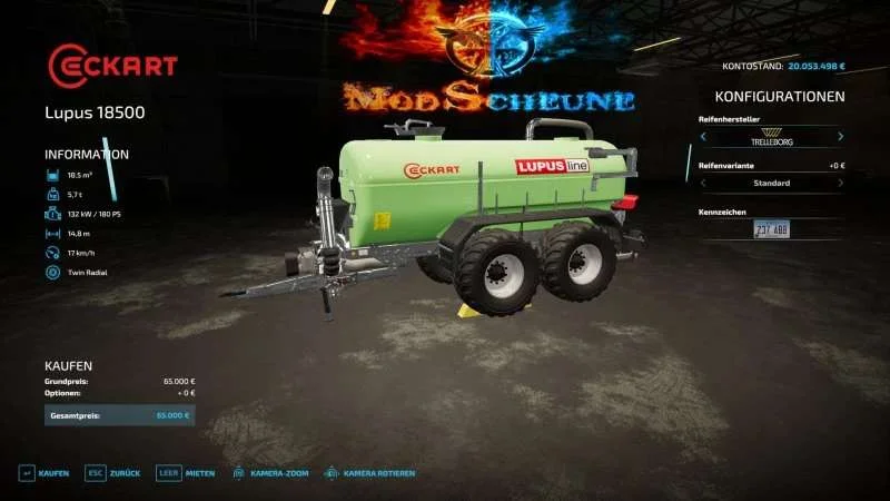 Eckart Lupus 18500 v1.0 FS22 FS22 Mod Free Download