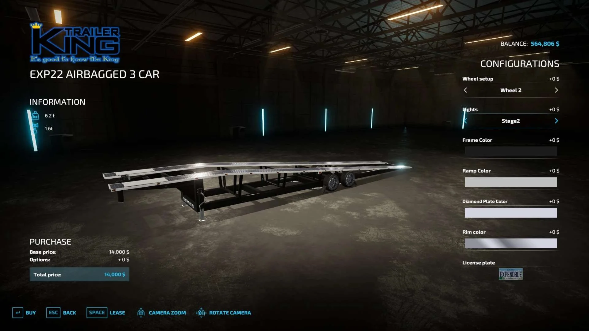 EXP22 Airbagged 3 Car Trailer v1.0 FS22 FS22 Mod Free Download