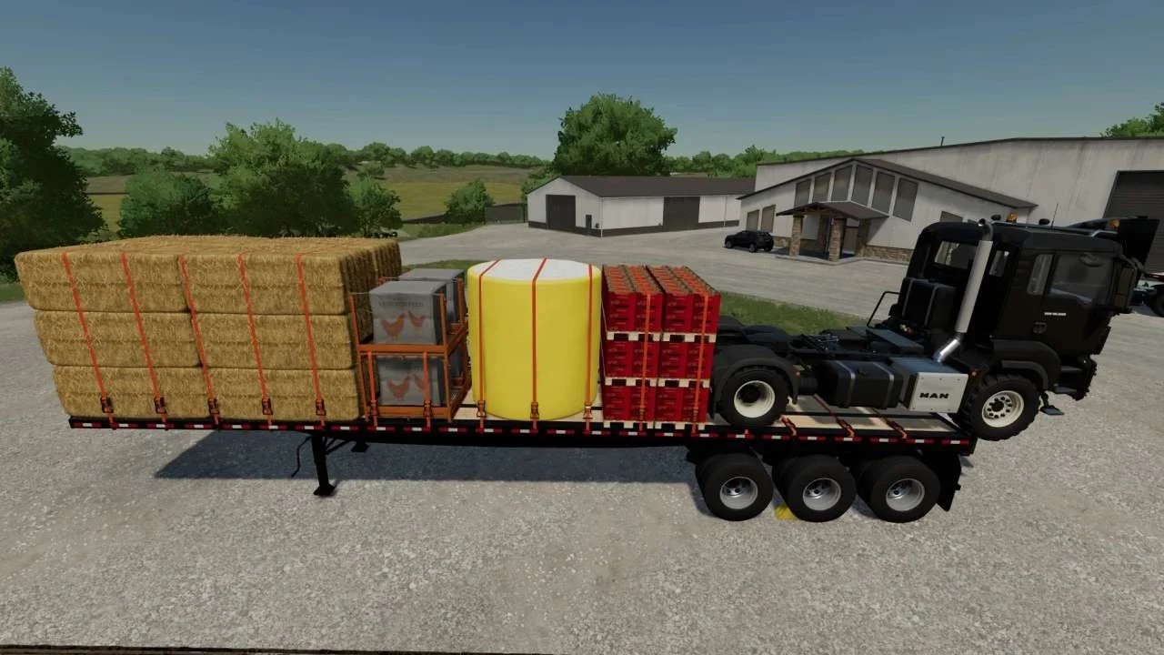 FlatBed Trailer IBM JMT19 v1.2 FS22 FS22 Mod Free Download