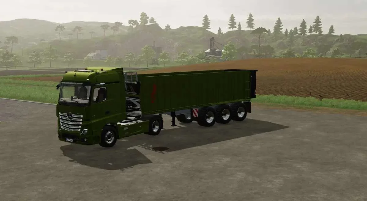Fliegl ASS298 Tridem 3-axle walking floor trailer v1.0 FS22 FS22 Mod Free Download