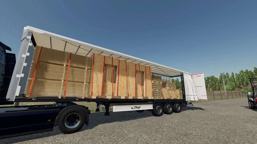 FLIEGL CURTAIN SIDED SEMI-TRAILER v1.0 FS22 FS22 Mod Free Download
