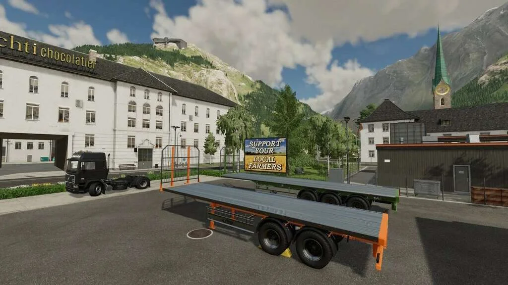 Fliegl Flatbed Semitrailer v1.0.2 FS22 FS22 Mod Free Download