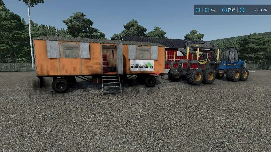 Forest machine maintenance wagon v1.0 FS22 FS22 Mod Free Download