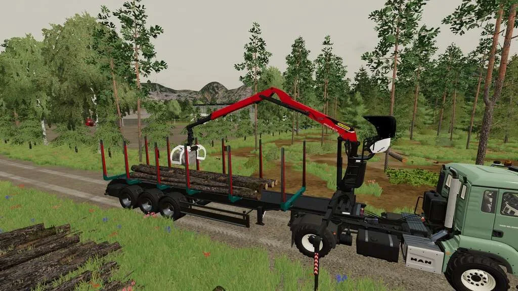 FS22 Fliegl Timber-Runner Z-Crane Pack v1.0 FS22 FS22 Mod Free Download