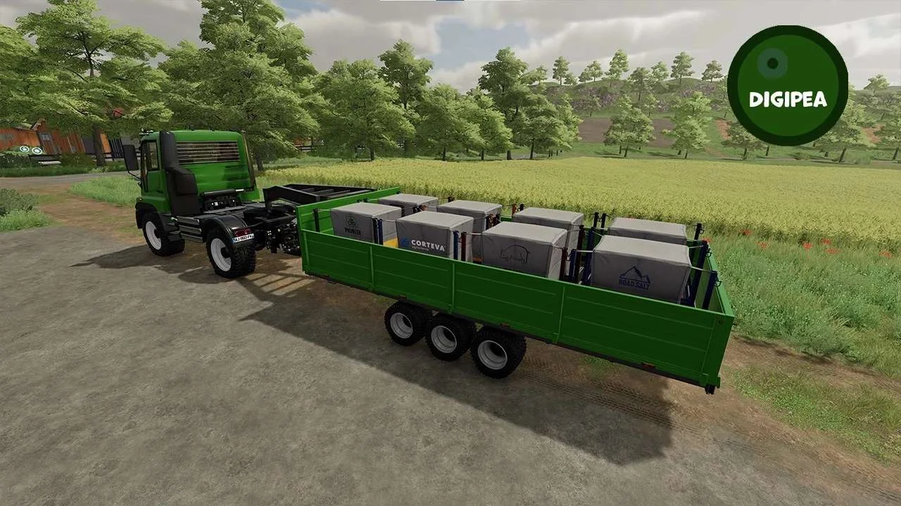 Goose Neck Pallet Trailer Autoload v1.1 FS22 FS22 Mod Free Download