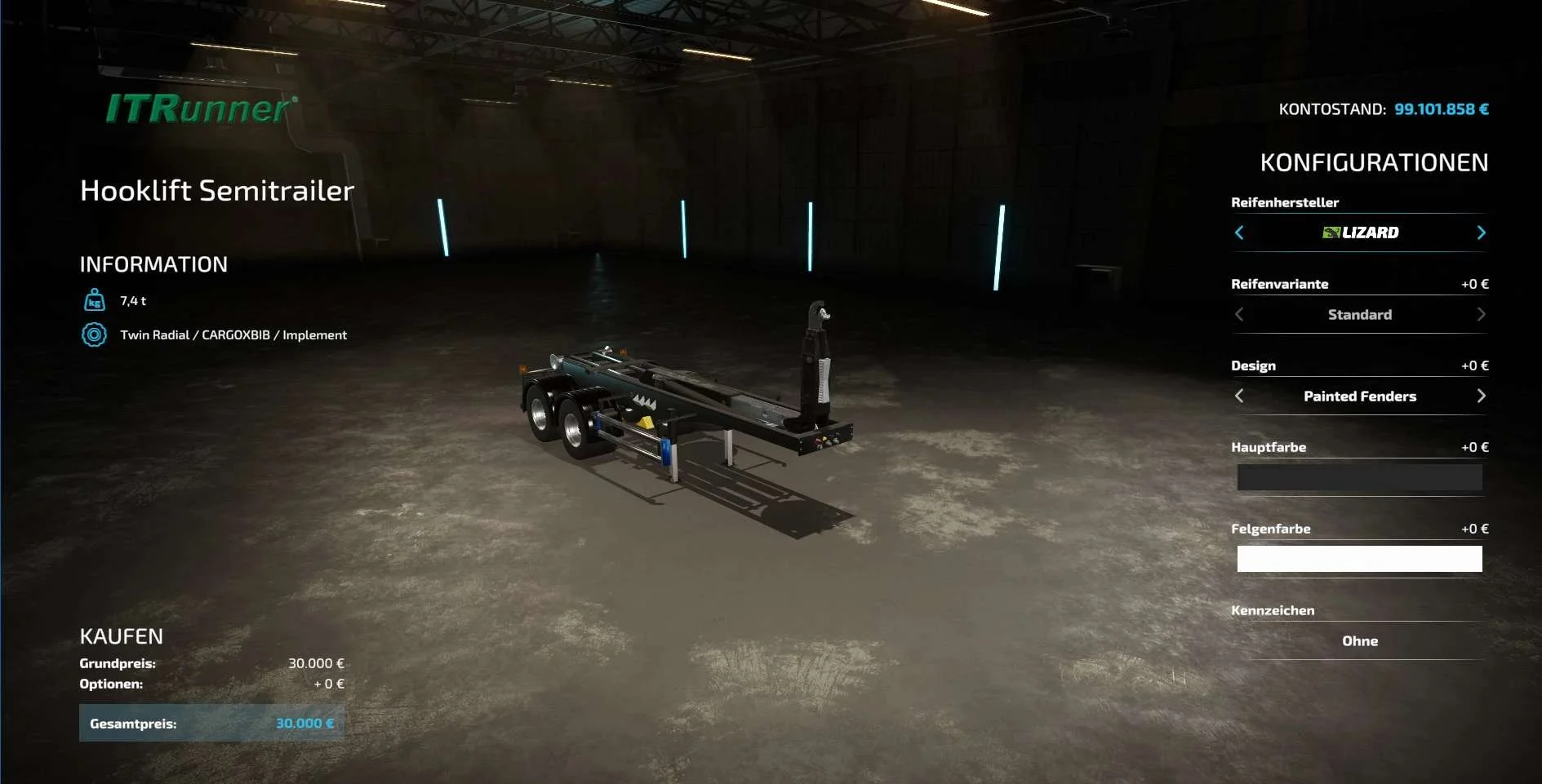 HookLift Sattle (SEMI ITRUNNER) v1.0.0.3 FS22 FS22 Mod Free Download