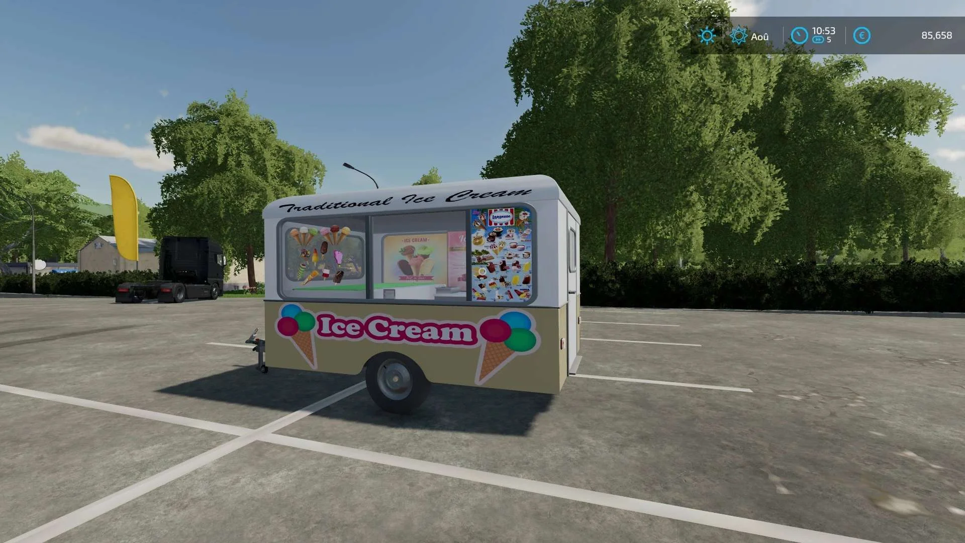 Ice cream trailer v1.0 FS22 FS22 Mod Free Download
