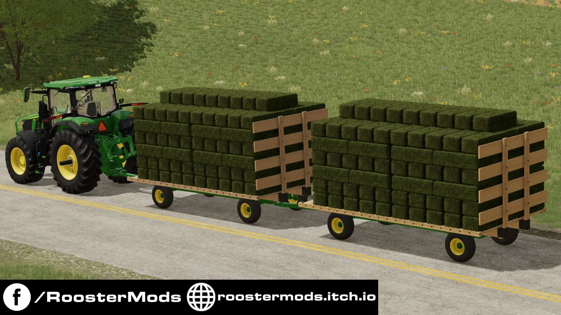 John Deere 1075 Hay Wagon V1.0 FS22 FS22 Mod Free Download