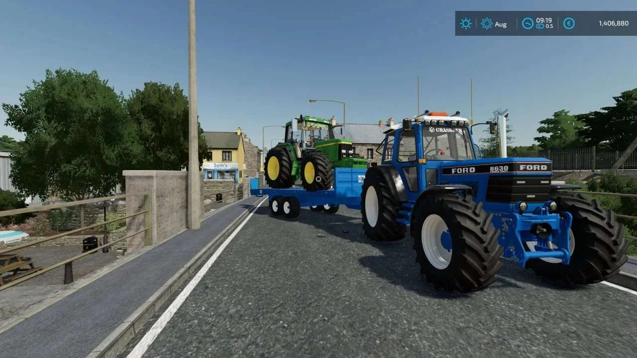 Kane lowloader bale trailer V1.0 FS22