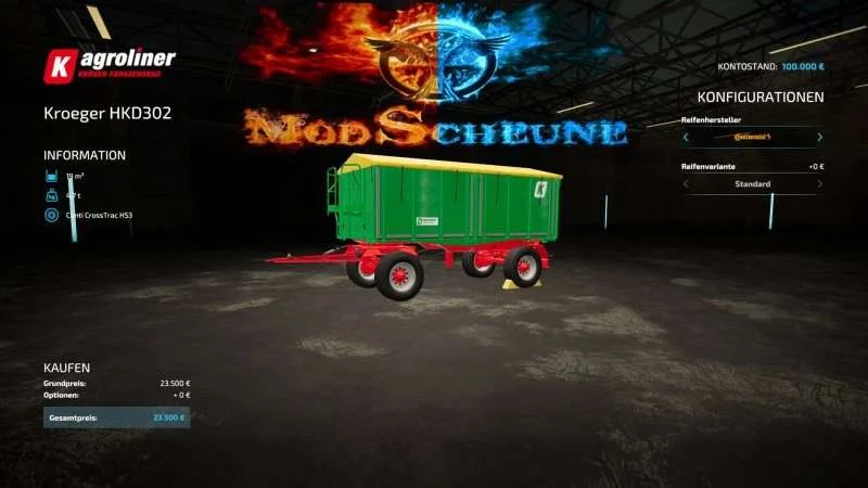 KRÖGER AGROLINER HKD 302 v1.0 FS22 FS22 Mod Free Download