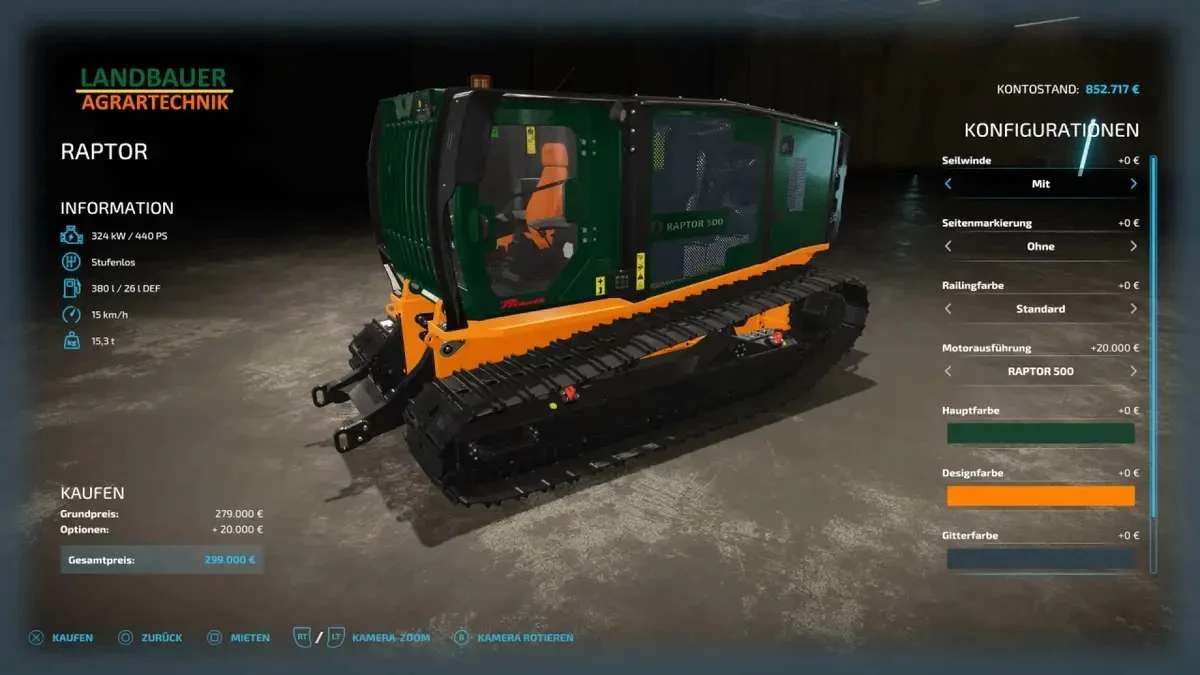 Landbauer RAPTOR v1.0 FS22 FS22 Mod Free Download