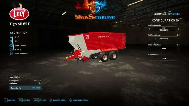Lely Tigo XR 65 D v1.0 FS22 FS22 Mod Free Download