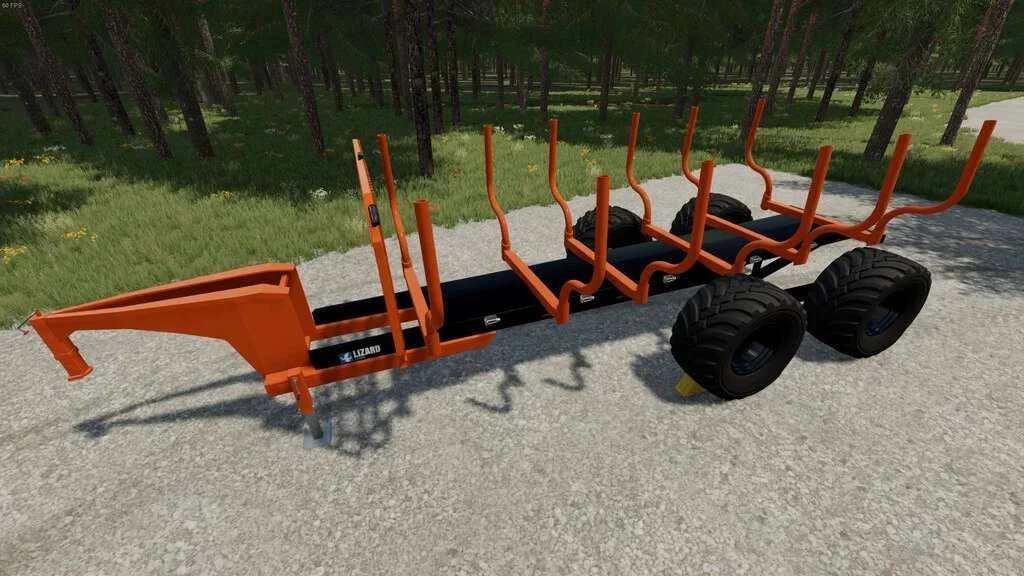 Lizard LT689 Long Log Trailer v1.0 FS22 FS22 Mod Free Download
