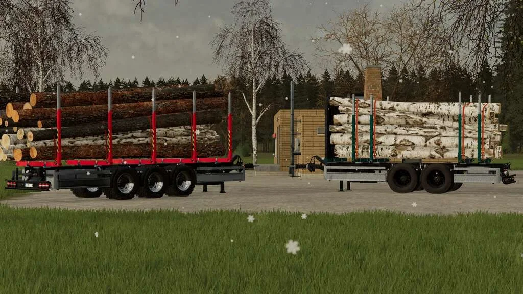 Lizard Short Wood Trailer Pack v1.0.1 FS22 FS22 Mod Free Download