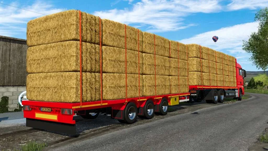 Lizard Straw Bale Trailer v1.0 FS22 FS22 Mod Free Download