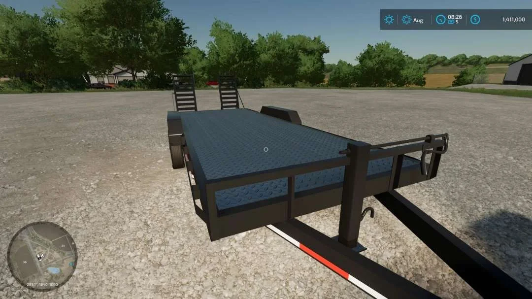 Load Trail Skid Steer Trailer v1.0 FS22 FS22 Mod Free Download