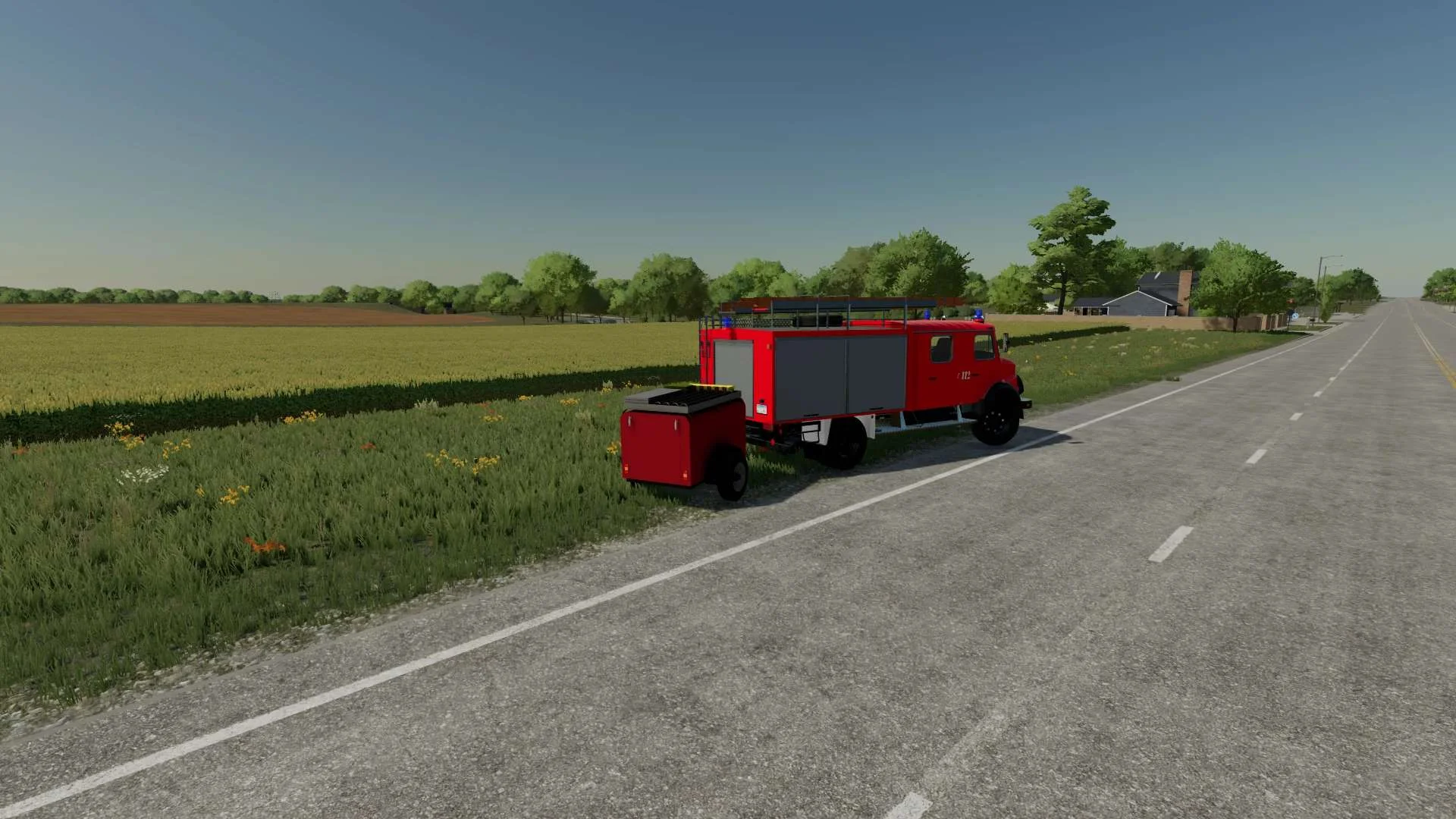 LSFT TSA (portable fire pump trailer) v1.0 FS22 FS22 Mod Free Download